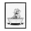 Funny Elephant Bath Time Nursery, 25 x 31 Inch Canvas in Floater Frame