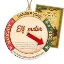 Funny Elf Accessories Naughty or Nice Elf Meter Christmas Ornament 2026, Funny Xmas Decoration, Wooden Decor Gift for Kids, Family, Friend, White Elephant Gifts. Christmas Decorations