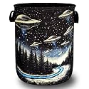 Universe Galaxy Laundry Basket Oxford Cloth Foldable Hamper 18.9x16.5In