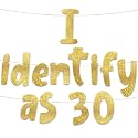 Pre-Strung Funny Birthday Gold Glitter Banner - Funny 40th, 50th, 60th, 70th, 80th Birthday Decorations for Men and Women - Birthday Party Supplies and Gifts