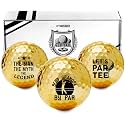 Funny Grandpa Gifts Golf Balls Set for Men or Him, Perfect for Grandpa, Coworkers, Boss, Golfers, Golf Lovers for Birthday & Father's Day - Gold