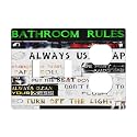 Funny Home Bathroom Toilet Rule 3 Gang Combination 2 Toggle 1 Duplex Receptacle Outlet Covers Light Switch Cover Combo Wallplate Decorative Faceplate