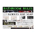 Funny Home Bathroom Toilet Rule 3 Gang Electrical Outlet Light Switch Cover Decorative Triple Toggle Wall Plate Electric Faceplate Switch Face Plate
