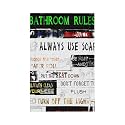 Funny Home Bathroom Toilet Rule Decorative 1-Gang No Device Wall Plate Blank Outlet Covers Light Switch Cover Switchplate Electrical Faceplate Bedroom Decorate