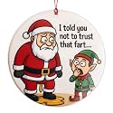 Funny Inappropriate Christmas Ornament, Naughty Reindeer Ornament, White Elephant Gift, Funny Ornament for Adults, Acrylic Holiday Keepsake