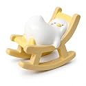 Funny Lazy Bird Desk Decor Stress Relief Animal Figurine w/ Rocking Chair