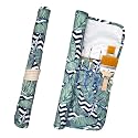 Funny live Paint Brush Holder Art Supplies, Artist Brush Holder &amp; Storage Organizer Roll-Up Case Bag, Protect Acrylic Oil Watercolor Paintbrushes (Green Leaf 20 Slot Pockets)