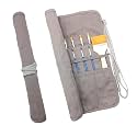 Funny live Paint Brush Holder Art Supplies, Artist Brush Holder &amp; Storage Organizer Roll-Up Case Bag, Protect Acrylic Oil Watercolor Paintbrushes (Gray 20 Slot Pockets)