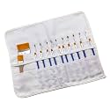Funny live Paint Brush Holder Art Supplies, Artist Brush Holder &amp; Storage Organizer Roll-Up Case Bag, Protect Acrylic Oil Watercolor Paintbrushes (White 22 Slot Pockets)