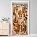 Funny Shower Curtain Highland Cow Shower Curtain with 12Hooks, 36 x 72 Inch
