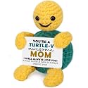 Funny Turtle Mom Gifts from Daughter Son, Birthday Mothers Day for Mom, I Love You Moms Mother in Law Mama Bonus Step Present, Small Cute Handmade Emotional Crochet Desk Decor