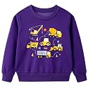 Funnycokid Boys Sweatshirts Toddler Long Sleeve Pullover Crewneck Tops 2-6Y