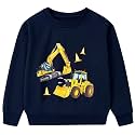 Funnycokid Boys Sweatshirts Toddler Long Sleeve Pullover Crewneck Tops 2-6Y