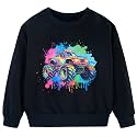 Funnycokid Boys Sweatshirts Toddler Long Sleeve Pullover Crewneck Tops 2-6Y