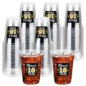 Funnymoom 60 Pack 16th Birthday Cups Decorations for Men, Women, 12oz, Gold