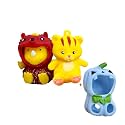 2 Pcs Detachable Animals Squishies Toy Stress Relief Soft Developmental Toy Animal in Clothes Autism Squeeze Toys Gift for Kid(Random Style)