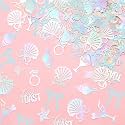 Funrous 300 Pcs Last Toast on The Coast Confetti Iridescent