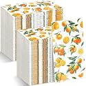 Funrous Orange Citrus Napkins, Summer Guest Paper Napkins, 100 Pcs