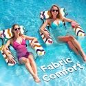 Funscape Pool Floats Chairs Adult, 2pcs Kid Inflatable Pool Lounges-Rainbow