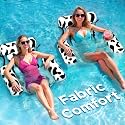 Funscape Pool Floats Chairs for Adult, 2pcs Kid Inflatable Pool Lounges-Cow