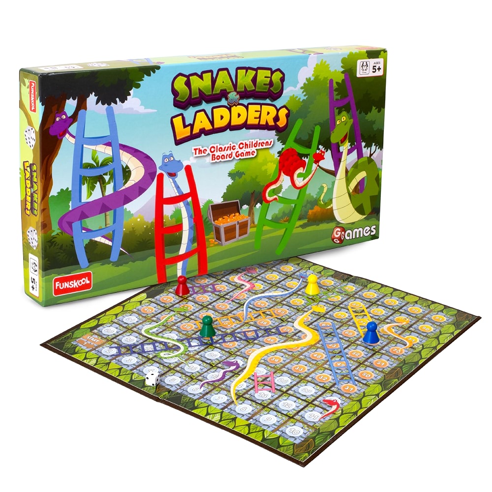 Funskool Games - Snakes & Ladders, The classic children board game ...