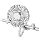 Mini Portable Stroller Fan Clip on for Baby, USB Rechargeable or Battery Operated Handheld Personal Portable Fan, Flexible Tripod Baby Stroller Fan 3 Speed Clip on Fan for Car Seat Travel