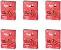 Funtime Dotted, Ribbed & Contoured Juicy Cherry Flavored Condom | 3N Each Condom (Set of 6, 18 Sheets)