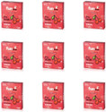 Funtime Dotted, Ribbed & Contoured Juicy Cherry Flavored Condom | 3N Each Condom (Set of 9, 27 Sheets)