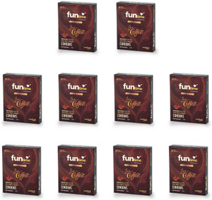 funtime dotted ribbed  contoured rich coffee flavored condom  3n each condom set of 10 30 sheets