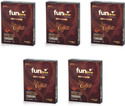 Funtime Rich Coffee Flavored Ribbed, Dotted & Lubricated Condoms | Extra Pleasure Condom (Set of 5, 15 Sheets)