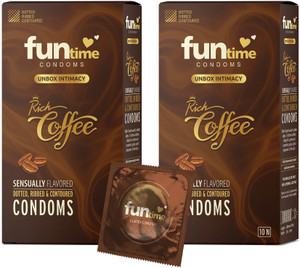 Funtime Rich Coffee Flavored Ribbed Dotted