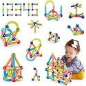 Learning Magnetic Blocks Set for Boys and Girls Age 4-5, Magnet Toys for Toddlers 1-3, Educational Building Blocks With Balls and Rods, Kids Gifts for 3+ Years (25pcs)