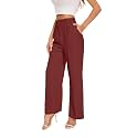 FUNYYZO Wide Leg Dress Pants for Women Work Slacks Business Casual Outfits
