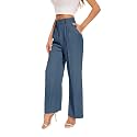 FUNYYZO Wide Leg Dress Pants for Women Work Slacks Business Casual Outfits