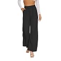 FUNYYZO Wide Leg Dress Pants for Women Work Slacks Business Casual Outfits