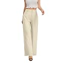 FUNYYZO Wide Leg Dress Pants for Women Work Slacks Business Casual Outfits