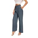 FUNYYZO Wide Leg Dress Pants for Women Work Slacks Business Casual Outfits