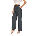 FUNYYZO Wide Leg Dress Pants for Women Work Slacks Business Casual Outfits