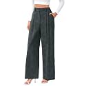 FUNYYZO Wide Leg Dress Pants for Women Work Slacks Business Casual Outfits
