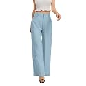 FUNYYZO Wide Leg Dress Pants for Women Work Slacks Business Casual Outfits