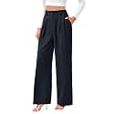 FUNYYZO Wide Leg Dress Pants for Women Work Slacks Business Casual Outfits