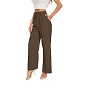 FUNYYZO Wide Leg Dress Pants for Women Work Slacks Business Casual Outfits