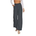 FUNYYZO Wide Leg Dress Pants for Women Work Slacks Business Casual Outfits