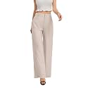 FUNYYZO Wide Leg Dress Pants for Women Work Slacks Business Casual Outfits