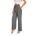 FUNYYZO Wide Leg Dress Pants for Women Work Slacks Business Casual Outfits