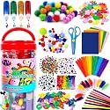 FUNZBO Arts and Crafts Supplies for Kids - Toddler DIY School Craft Set
