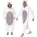 Funziez! Sherpa Bear Adult Onesie - Animal Halloween Costume - Plush Teddy One Piece Cosplay Suit for Adults, Women and Men