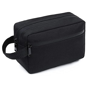 fuoco nylon travel organizer pouch toiletry bag for men women water-resistant shaving bag cosmetics brushes tool bag for travelling packing cubes organizer storage bags with handle 8 cms