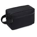 FUOCO Nylon Travel Organizer Pouch Toiletry Bag For Men Women, Water-Resistant Shaving Bag Cosmetics Brushes Tool Bag For Travelling, Packing Cubes Organizer Storage Bags With Handle, 8 Cms