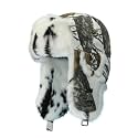 Fur Winter Trapper Hat,100% Rabbit Fur Aviator Ski Trapper Trooper Pilot Hat,Snow Eskimo Hat
